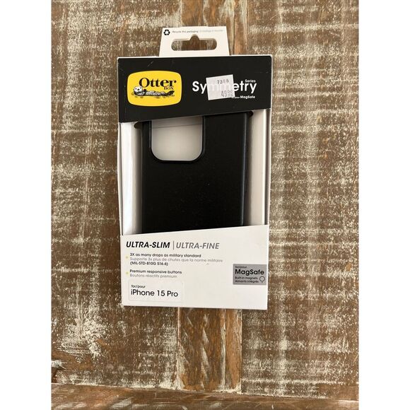 OtterBox Symmetry Series Case for MagSafe for Apple iPhone 15 Pro - Black‎ - Picture 1 of 2
